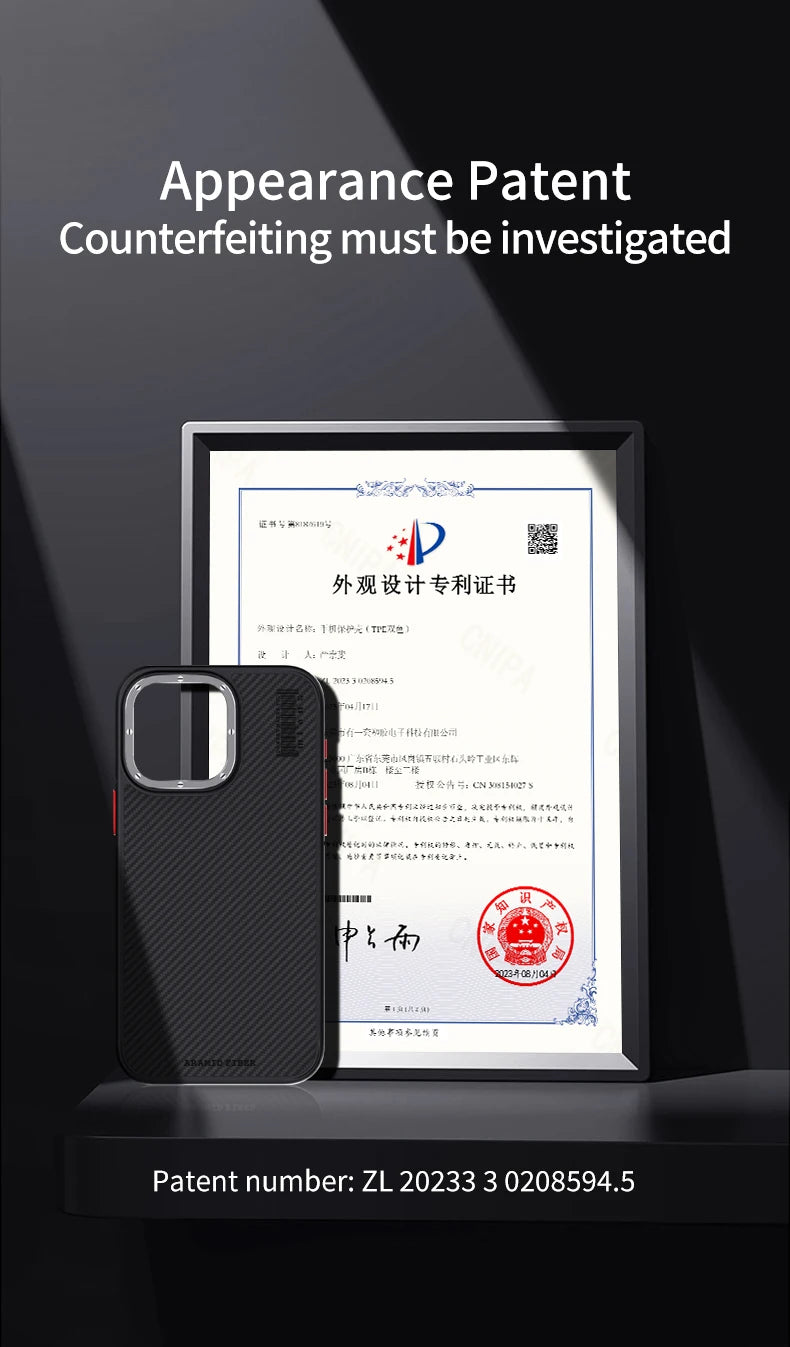 Aramid Fiber Magnetic Case for iPhone 15 Pro - Military-Grade Protection Tidesmit