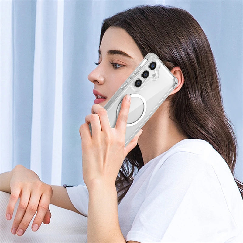 Samsung Galaxy S25 Ultra Magnetic Case | Shockproof Clear Cover Tidesmit