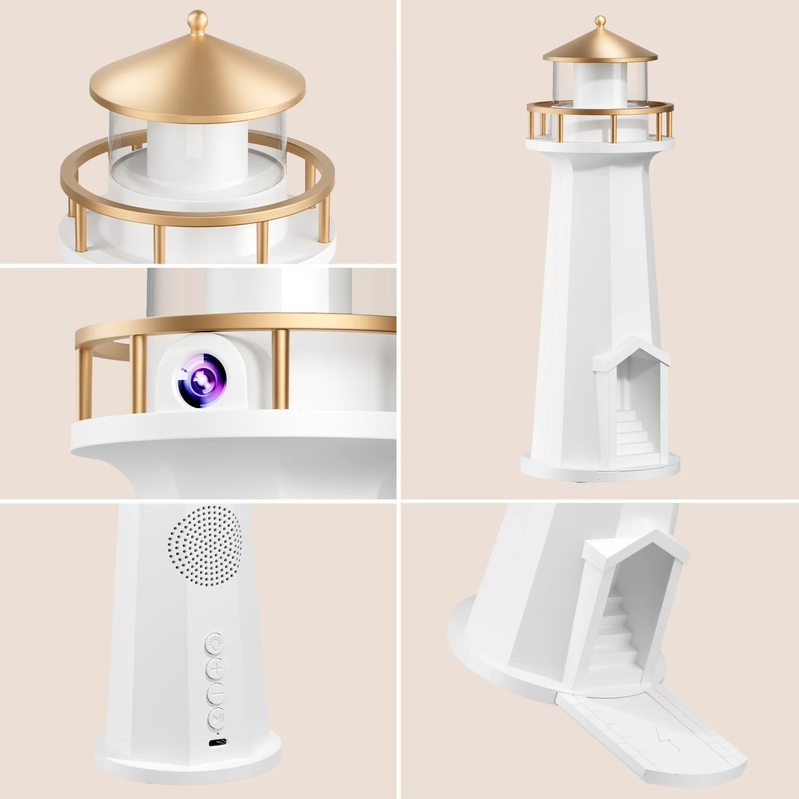 Wireless Charger Bluetooth Lamp with LED Night Light - White Qi Certified Tidesmit