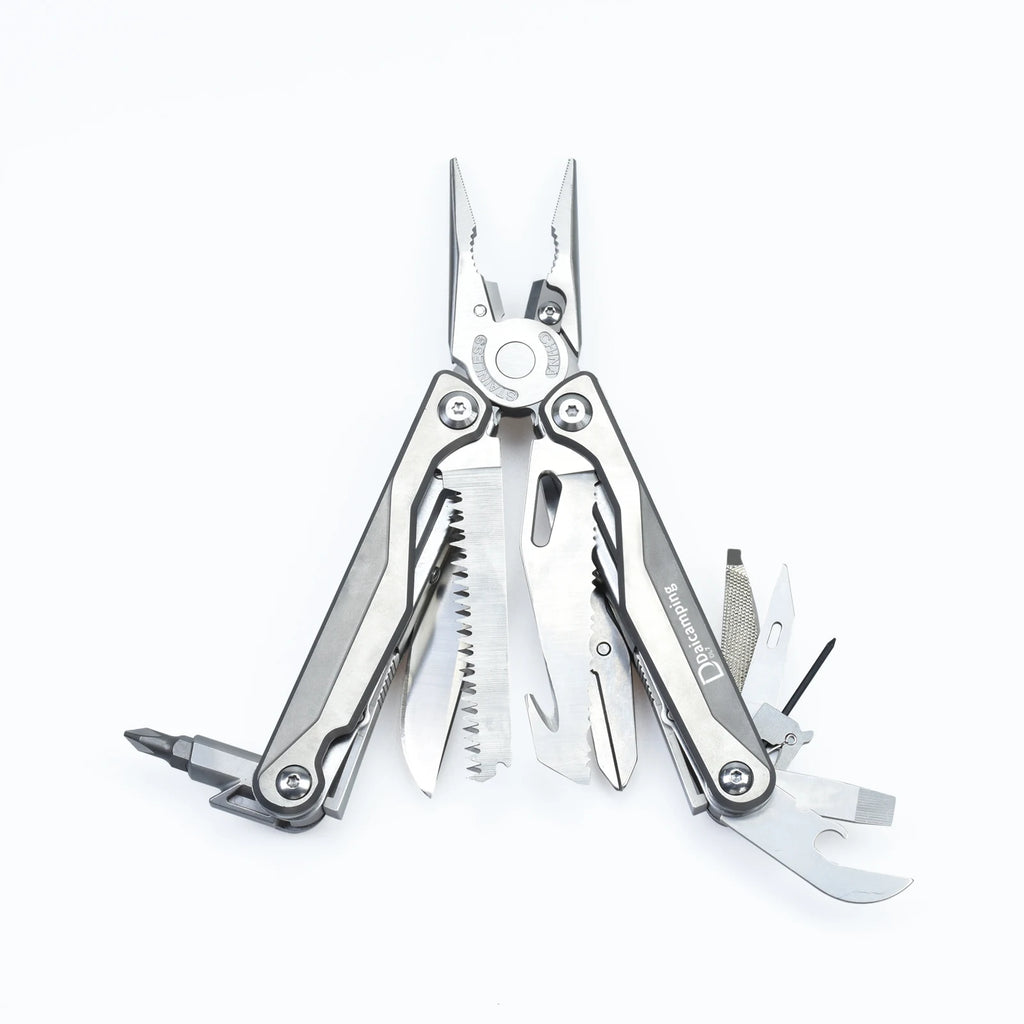 Daicamping DL7 Titanium Alloy Handle Outdoor Camping Multitools Set Folding Knife Scissor EDC Multi Tools Pliers Hand Tools Set