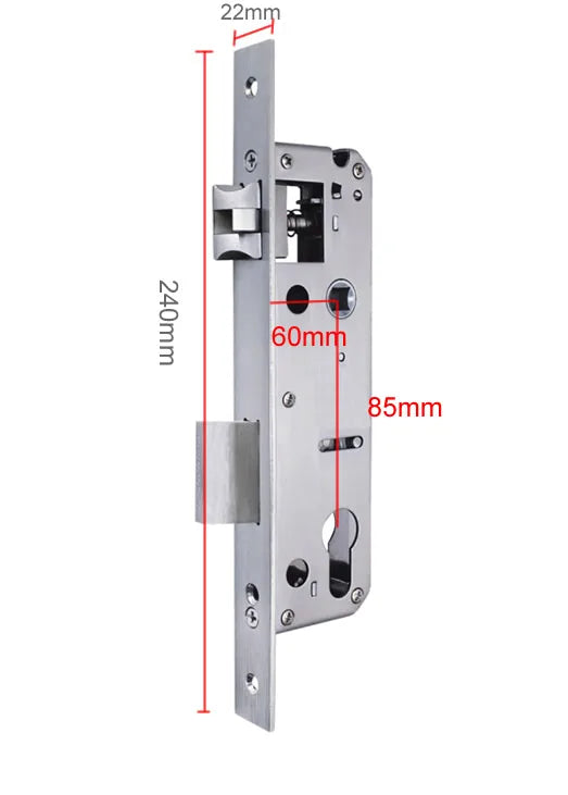 304 Stainless steel  door lock body  85x40 8545 5085 85x60 for Smart fingerprint hanlde lock Special size lift the handl to lock