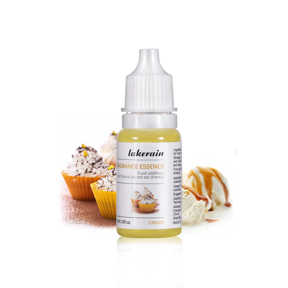 10ml Lakerain Cream fragrance essence oil for DIY lip gloss and soap making in a clear dropper bottle.