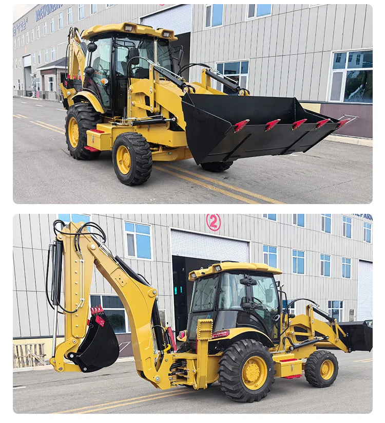 Customized Factory Direct Sales Backhoe Excavator Front End Loader 4x4 1.6 Ton 2.5 Ton Backhoe Loader