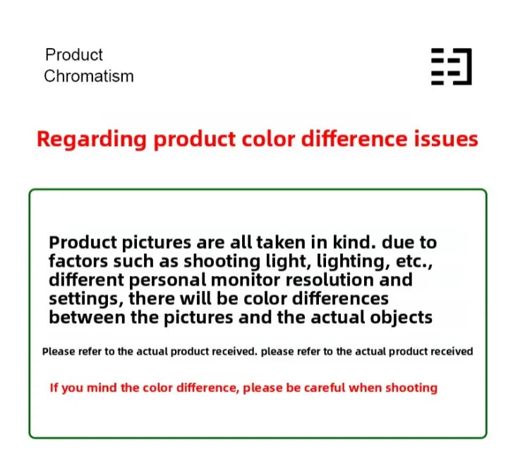 Packaging text about product color differences; rice cooker shown on a white background