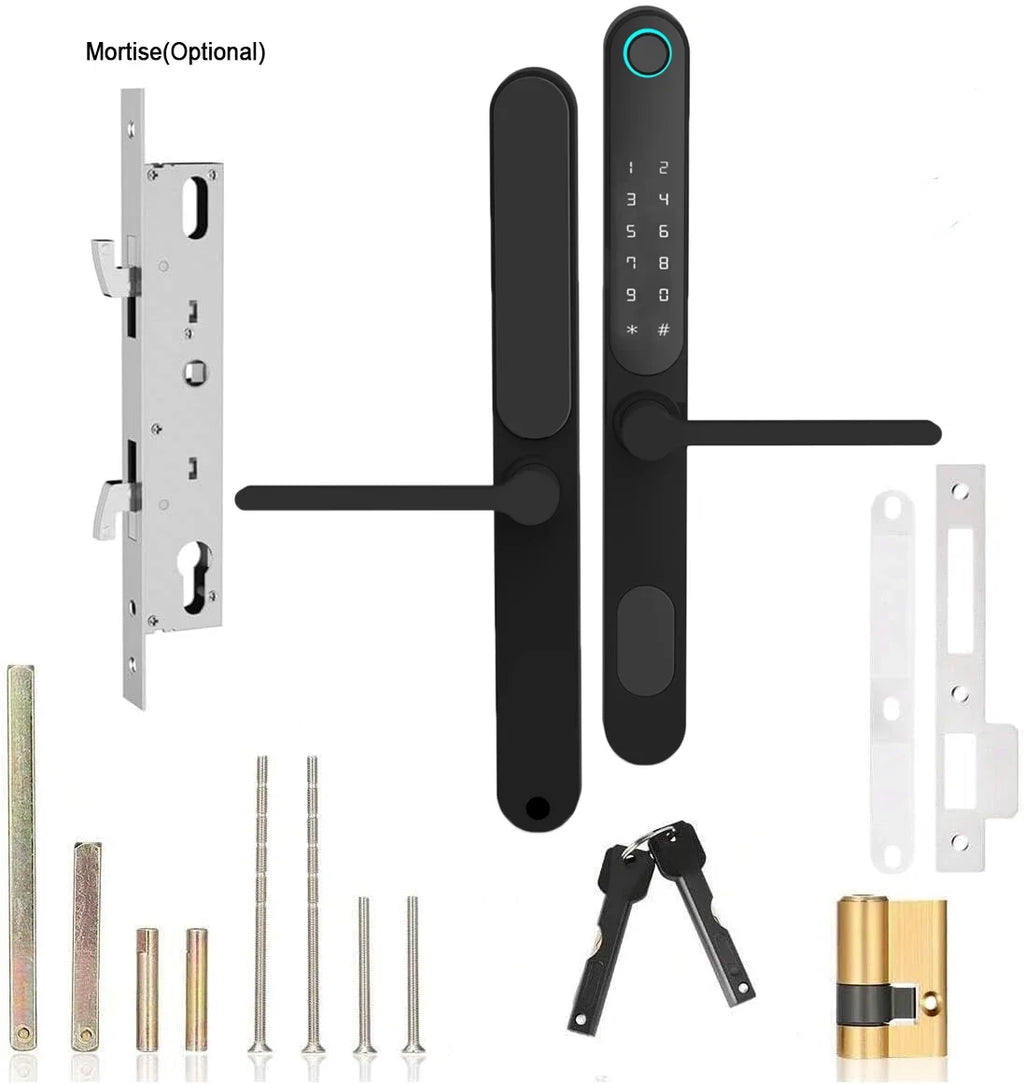 85 Lock Body Smart Lock For Aluminum Patio Glass Door Smart Life APP App Handle Fingerprint Electronic Digital Lock
