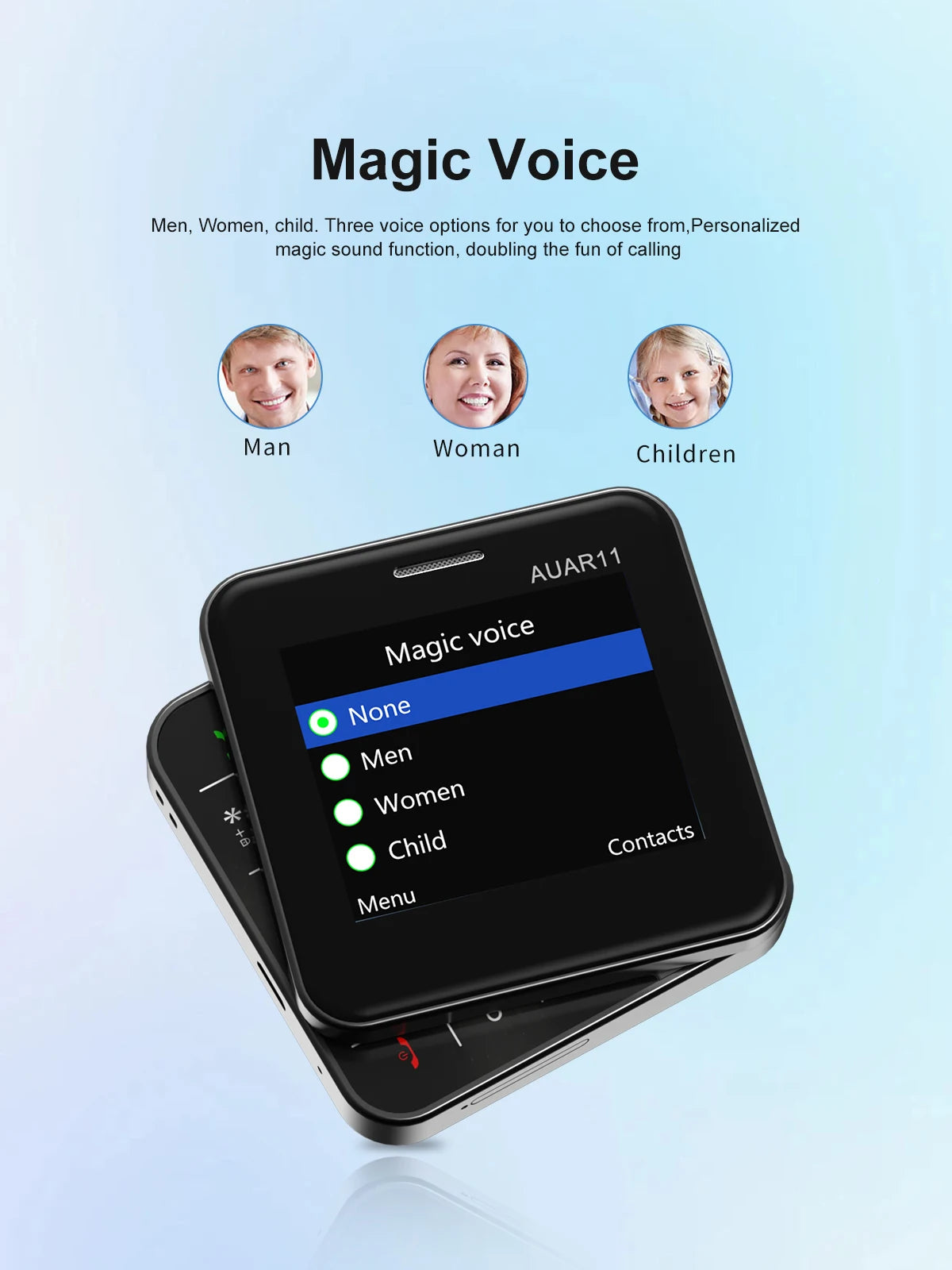 Low Price Sale SERVO AUAR11 2G GSM Rotate Screen Dual SIM Speed Dial Magic Voice Flashlight 2.4" Side Slider Square Cellphones