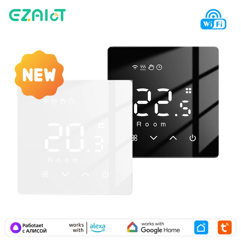 Tuya thermostat wifi smart gas boiler/water electric floor heating controller  temperature remote controller with google alexa