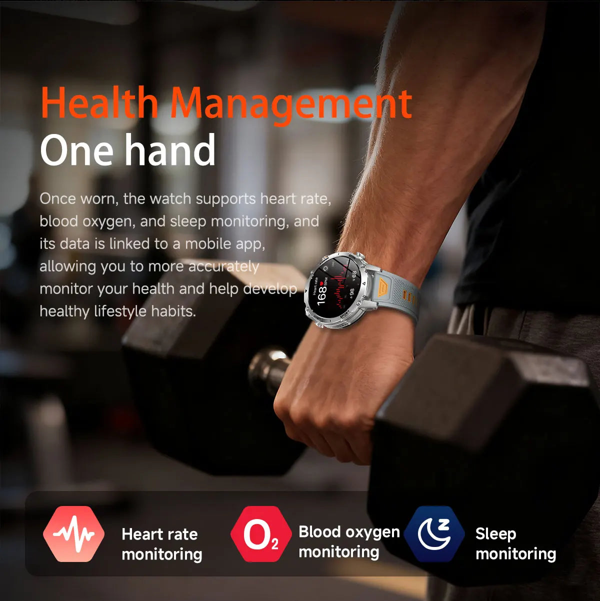 New GPS Sapphire Glass Smartwatch Business men 1.7-inch AMLED Screen Clock 1400mAh Battery 10ATM waterproof Titanium alloy Watch
