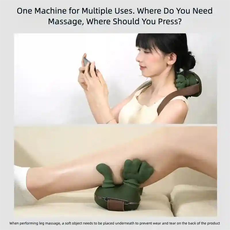 Electric Neck and Shoulder Massager with Heat - 3-Level Roller Massage Roller Tidesmit