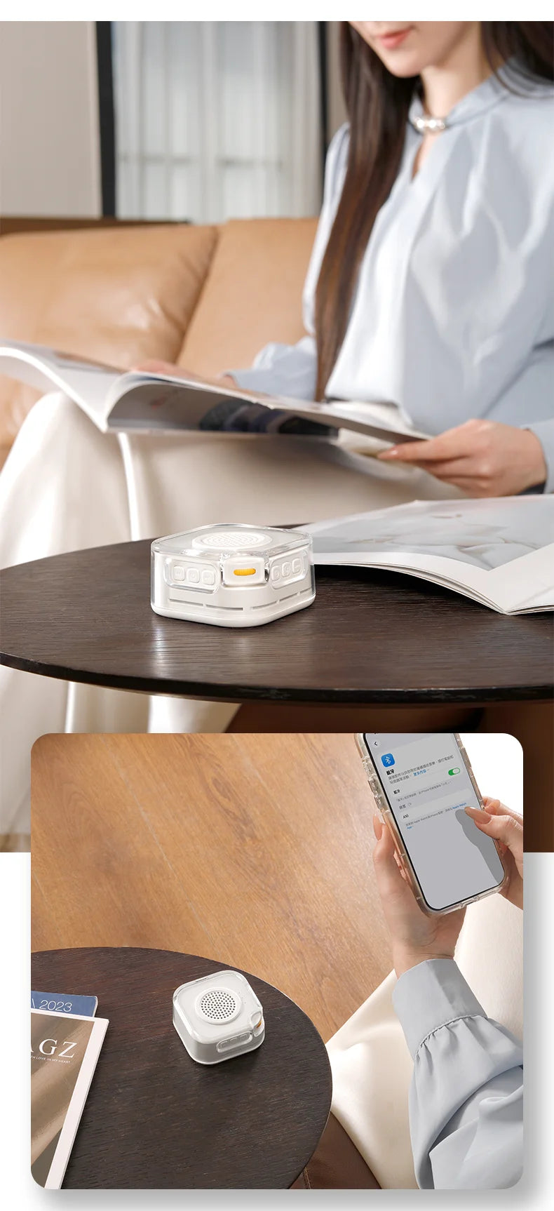 White Noise Machine with Bluetooth Function, Bluetooth Speaker, Sleep Aid Machine with Night Light for baby Adults