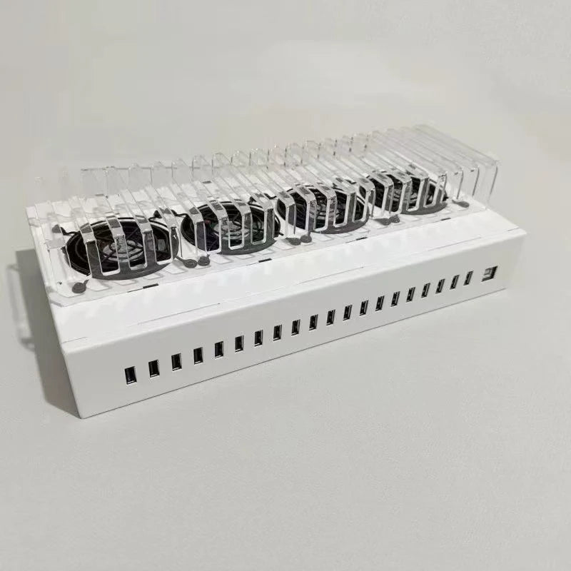 USB Phone Farm Hub - 60 Port Batch Sync Station for Multi-Device Power 20 USB port 110V Tidesmit