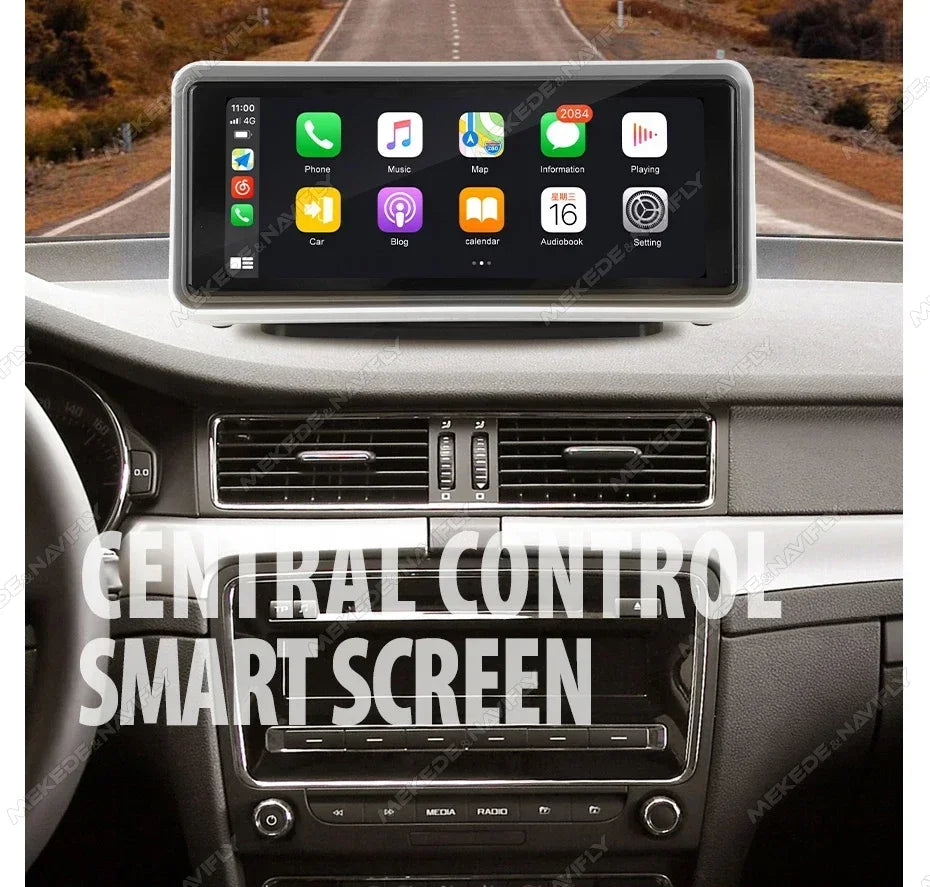 6.86'' Center Intelligent Touch Screen Mirror Car Multimedia Radio Chained Threadless Carpet Car-play Android Auto BT FM Speaker