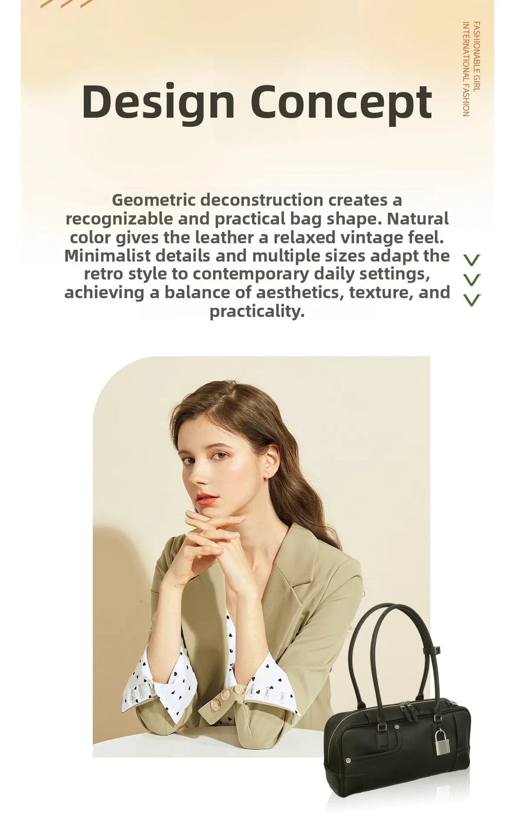 New 2025 Panta Geometric Patchwork Natural Dye Leather Pillow Shaped Handbag Top Layer Cowhide Shoulder Bag for Daily Use