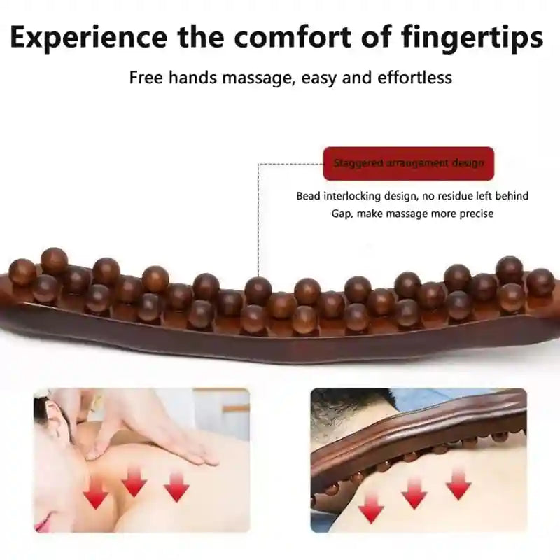 Back Massage Roller Stick - 37 Beads Manual Deep Tissue Therapy Back Massage Instrument Tidesmit