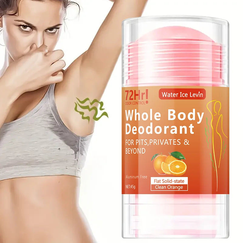 Tidesmit 45g aluminum-free full-body deodorant stick with orange extract for long-lasting, gentle freshness.