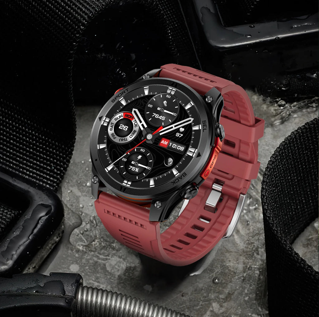 LIGE New Global Hiking Smart Watch 1.46''HD Screen 530mAh Battery GPS Path Track Outdoor Sport Fitness Waterproof Smartwatch Men