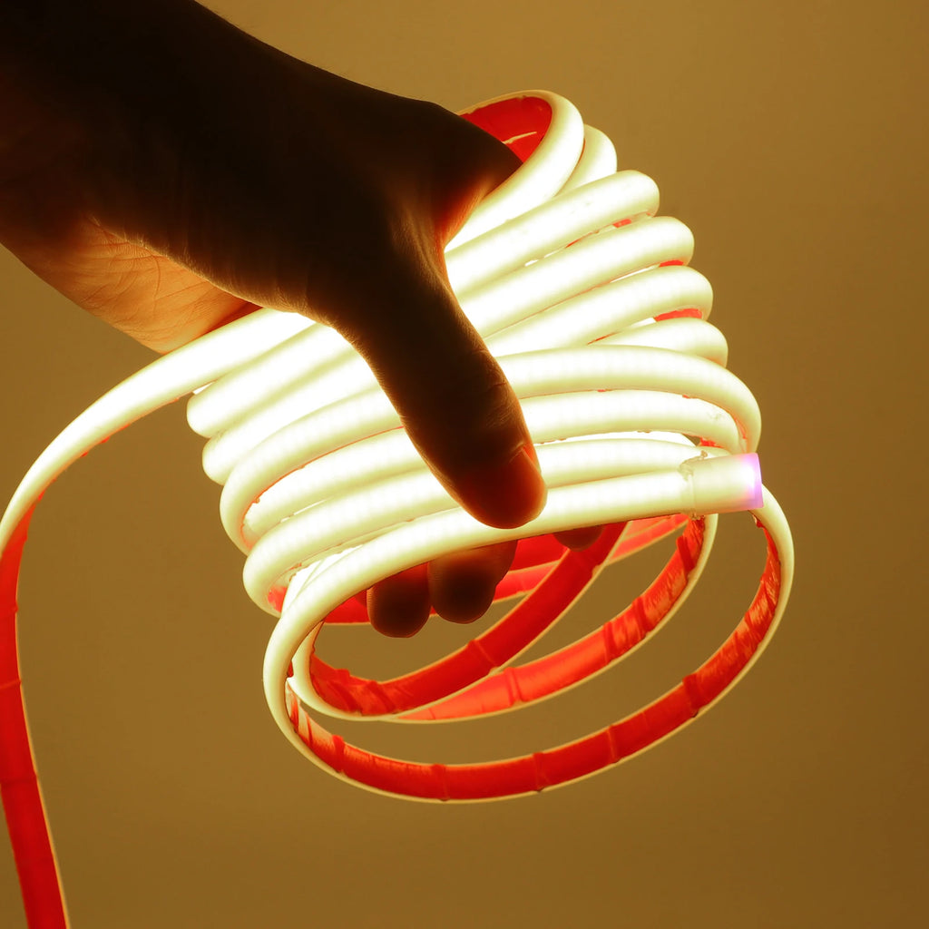 IP68 Waterproof COB LED Strip Light 12V 24V 320LEDs/m Flexible LED Neon Tape for Outdoor Swimming Pool High Density Linear Light