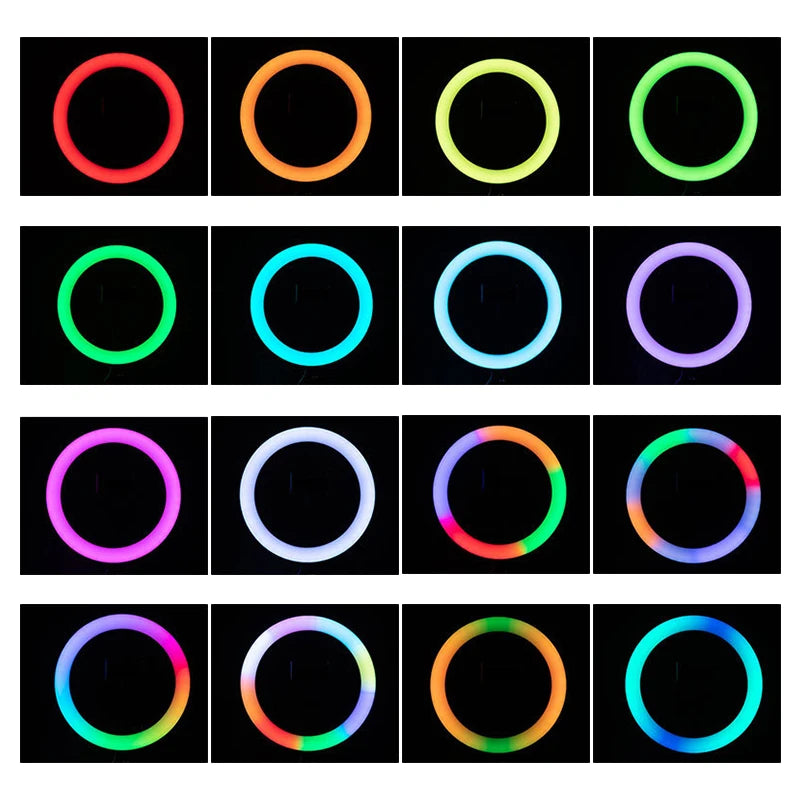 13 Inch RGB Ring Light with Tripod Stand - Adjustable LED Lighting Tidesmit