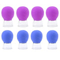 Facial Cupping Set for Eye Lifting - Silicone Vacuum Massage Tool Eye Massage Instrument Rose 4 blue 4 Tidesmit