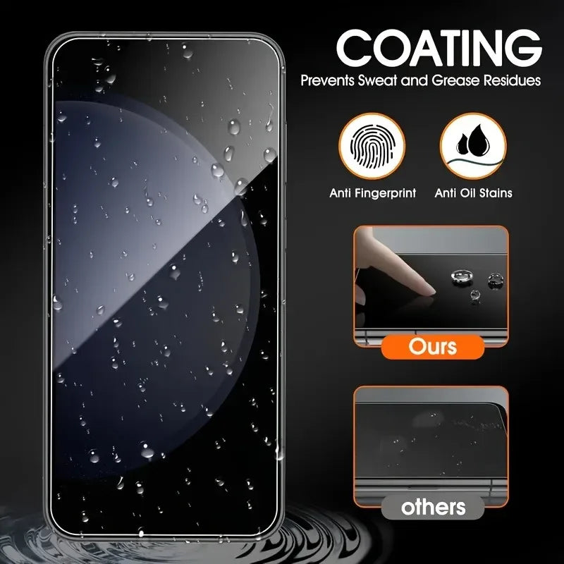 Privacy Tempered Glass Screen Protector for Samsung Galaxy - 3-Pack Tidesmit