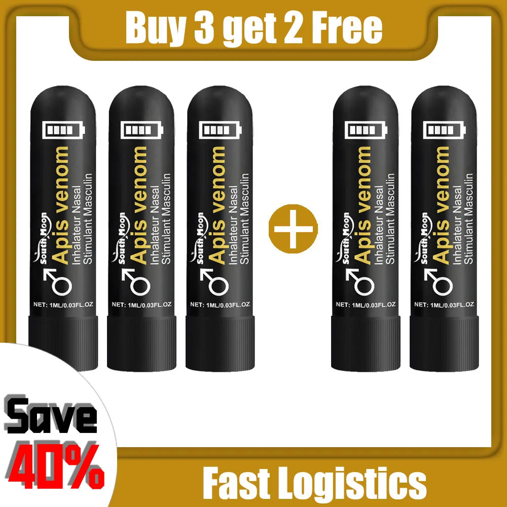 Tidesmit Men's Apis Venom Nasal Sniffing Stick for daily nutritional support and gentle masculine inhalation care.