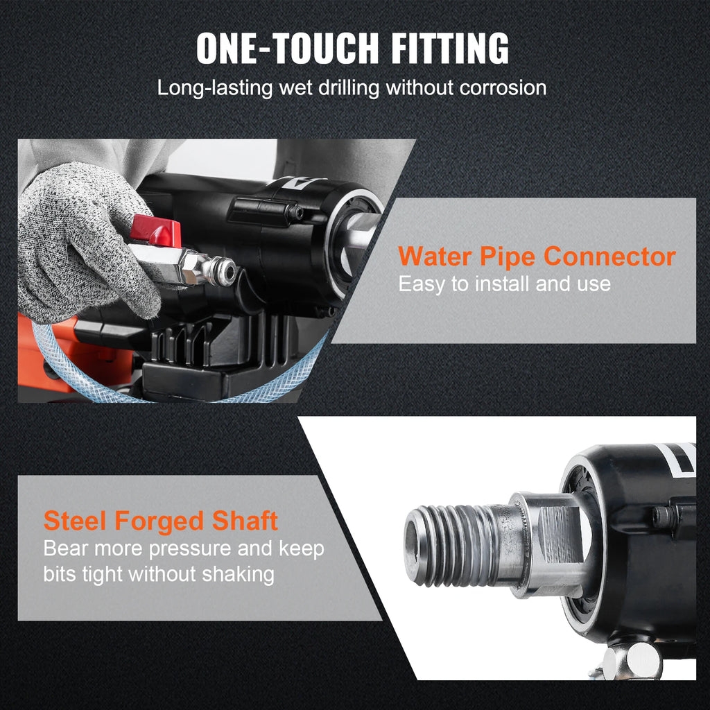 SIHAO 3200W 750RPM Wet/Dry Diamond Core Drill Machine Concrete Core Drill Rig Stand Industrial Wet Electric Core Drilling Machin
