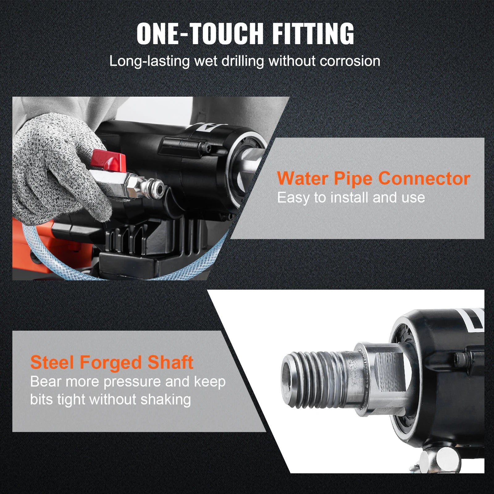 SIHAO 3200W 750RPM Wet/Dry Diamond Core Drill Machine Concrete Core Drill Rig Stand Industrial Wet Electric Core Drilling Machin
