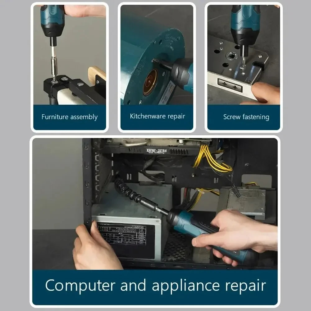 Mini Rechargeable Electric Screwdriver Set Adjustable Torque Cordless Drill for Precision Repair & Electronics Maintenance Tools