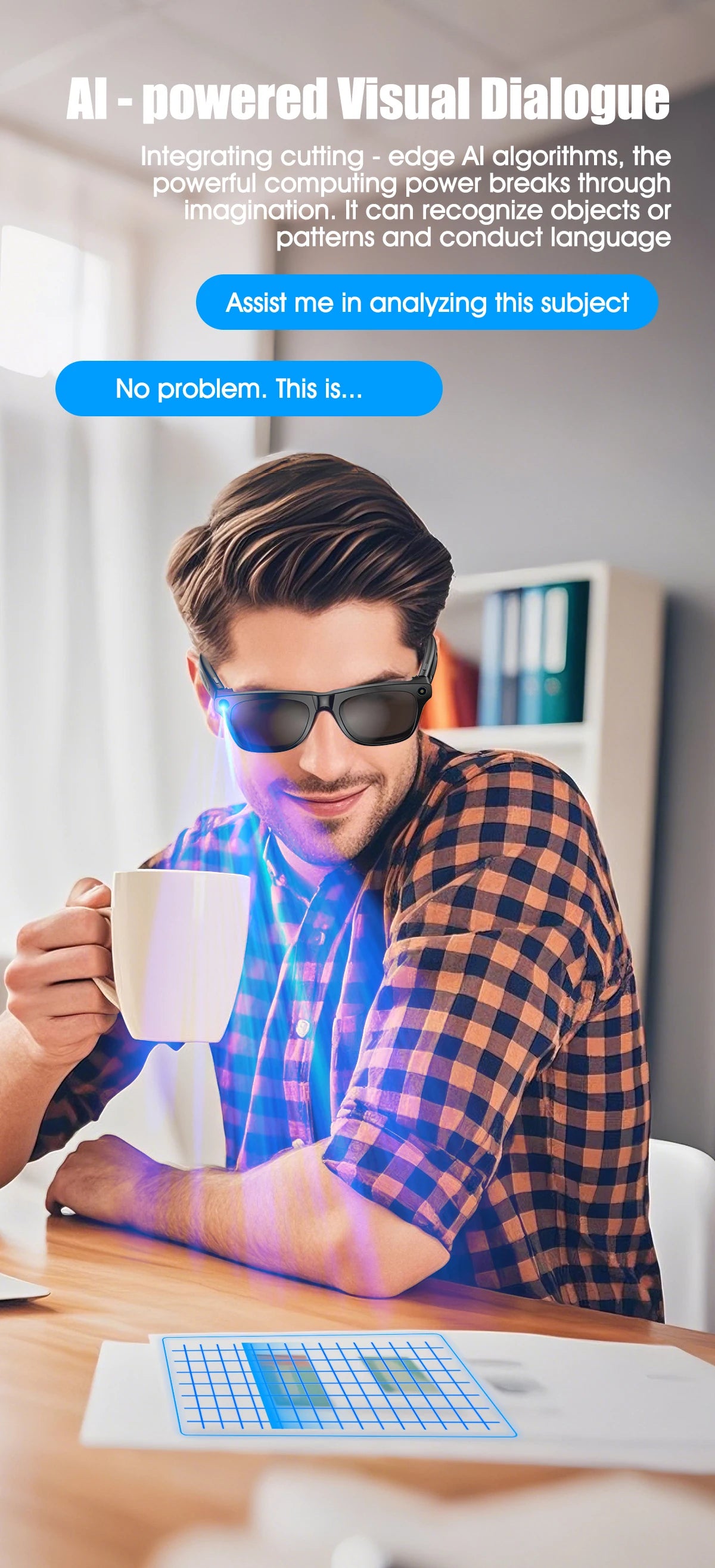 Tidesmit Smart Glasses with Camera, Bluetooth Audio and Voice Control Tidesmit