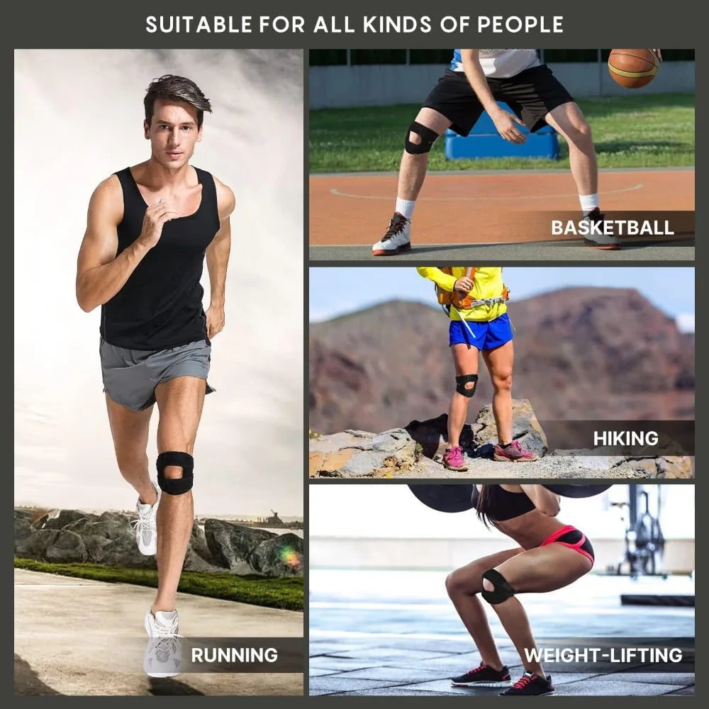 Patella Knee Brace for Women Men,Patellar Tendon Support Strap for Arthritis Tendonitis Running  Knee Hiking Basketball-1 pair