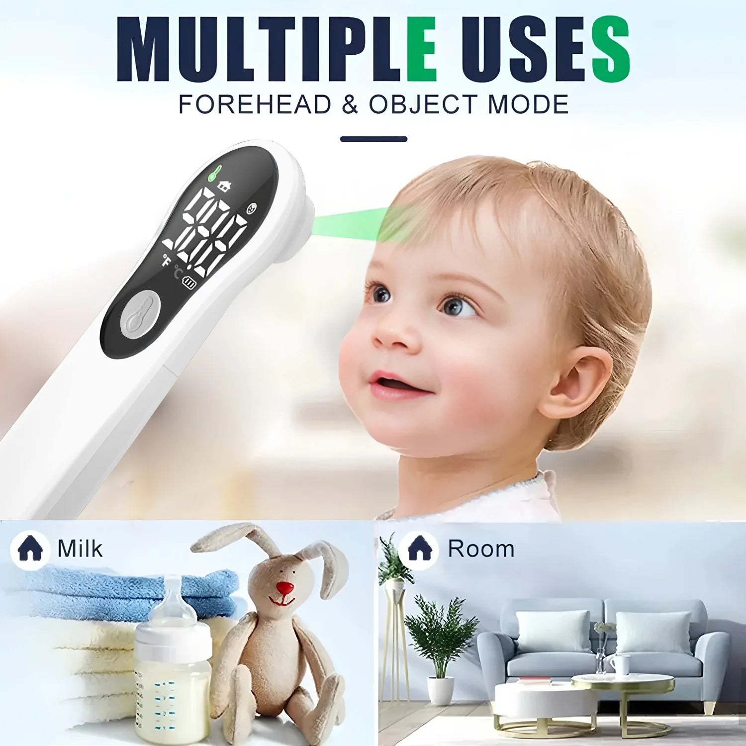 Digital Infrared Fever Thermometer Medical Household Infant Adult Forehead Non-contact Body Temperature Ear Thermometer