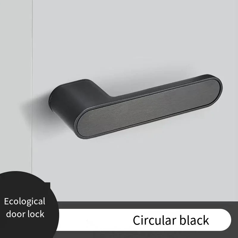 New High Aesthetic Minimalist Room Door Lock, Magnetic Silent Lock, Wooden Door Handle, Minimalist Style