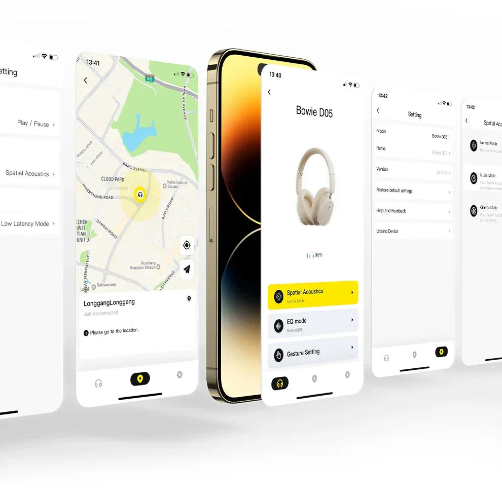 Wireless Bluetooth Headphones Over Ear 70H Playtime Tidesmit Tidesmit