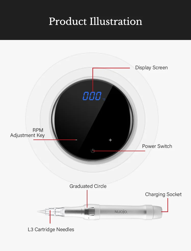 Permanent Makeup Machine E8 - Professional PMU Device for Precise Microblading Permanent Makeup Machines Tidesmit