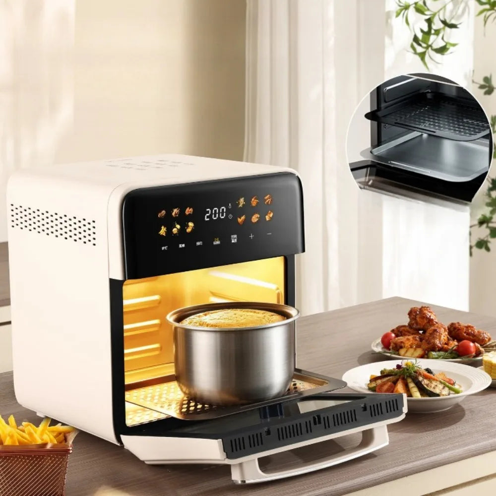 Midea Air Fryer 12.5L Large Upgrade Air Fryer Oven Combo Large Capacity Visual Touch Screen Multi‑Layer No‑Flip Needed 220V