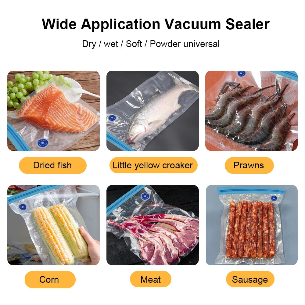 Air Vacuum Sealer Pump Automatic Food Sealing Pump USB Rechargeable Sealer Pump For Food Handheld Dry/wet Food Sealer Pump