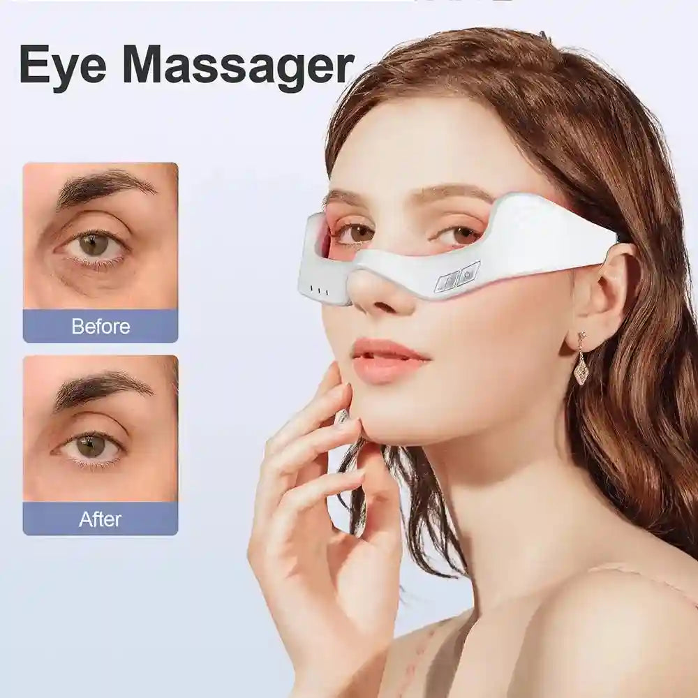 Electric Eye Massager with Heat Therapy - Rechargeable Muscle Relief Eye Massage Instrument Tidesmit