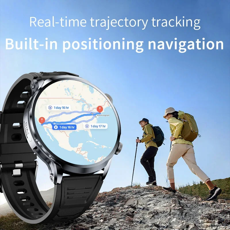 Smart Watch With 1.95 inch IPS 1100mah Battery 128GB ROM 500W Camera GPS WIFI Heart Rate APP Download Smartwatch Android 9.0