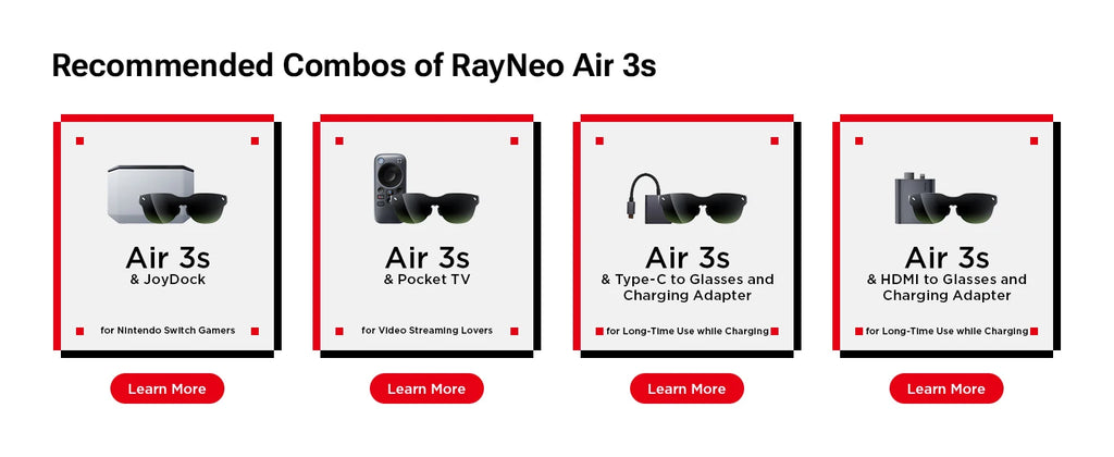 RayNeo Air 3S AR Glasses - 201-Inch Virtual Display for Mobile Gaming Tidesmit