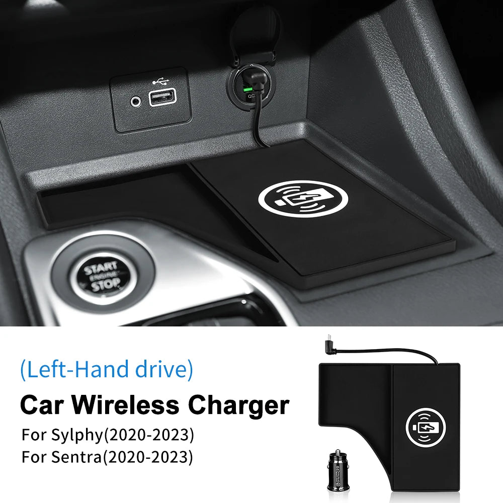 Wireless Car Charger Pad for Nissan Sylphy Sentra 2020-2025 LHD LHD Tidesmit