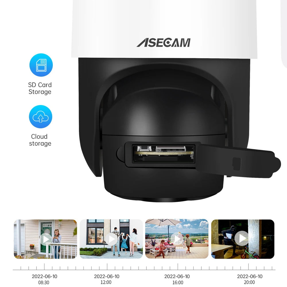 8MP 4K PTZ IP Camera Face Detection Audio POE Outdoor H.265 Onvif CCTV RTSP Color Night Vision AI Street Security Camera Xmeye