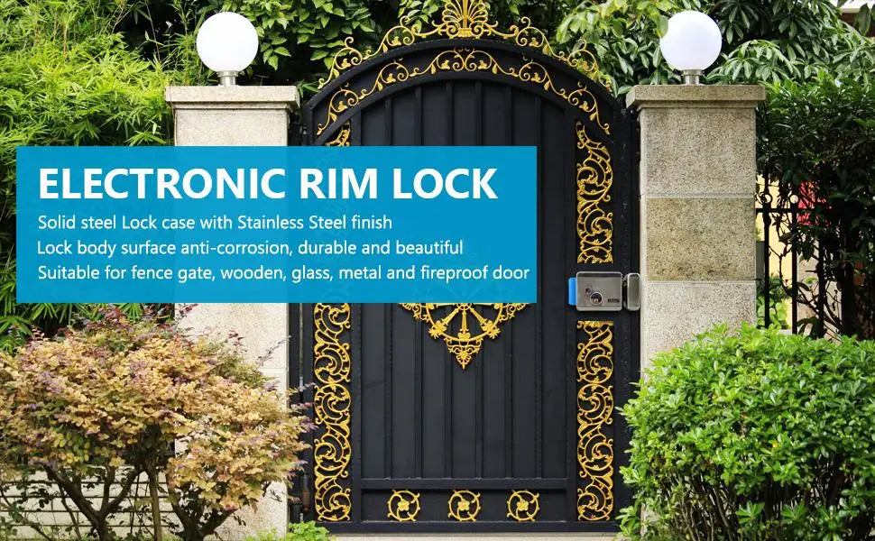 Electric Electronic Door Lock DC 12V Stainless Steel E-lock Support Wooden Glass Metal Door for Video Door Access Control
