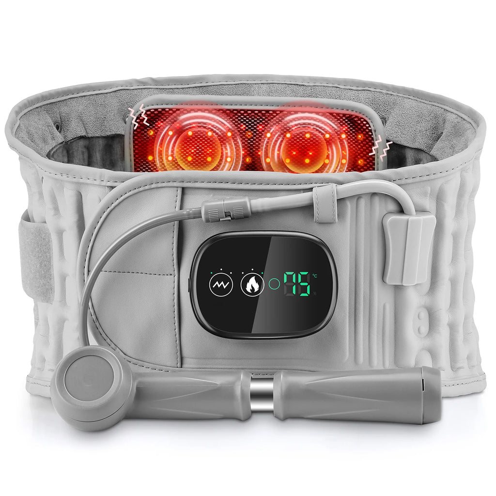 Lumbar Decompression Belt with Red Light Therapy and Vibration Support Fascia Gun Tidesmit