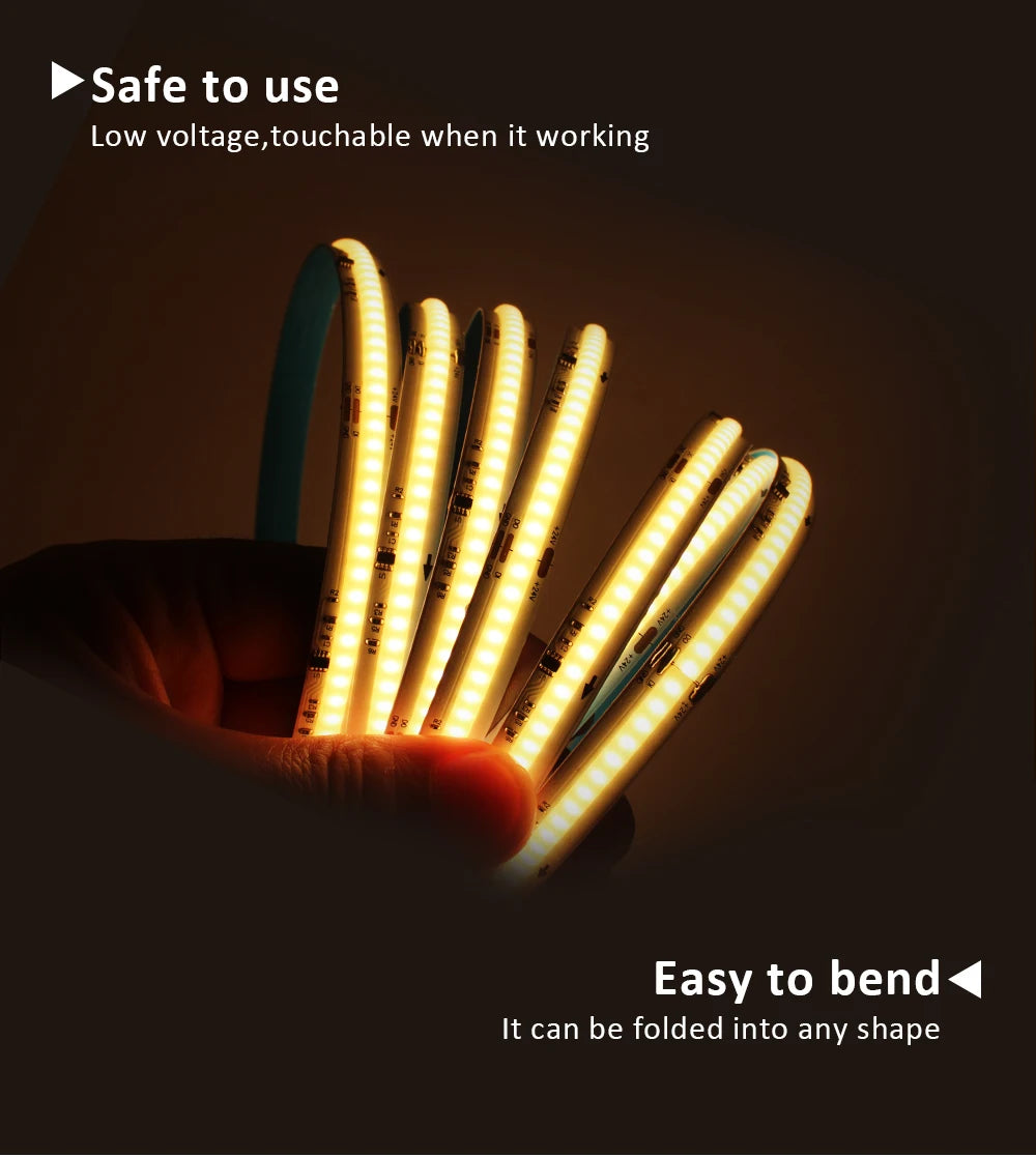 5M 10M 15M Sensor Motion Stairs LED Strip Light Kit 24V COB Water Flow Staircase Step Lighting for Interior Ladder Corridor Lamp
