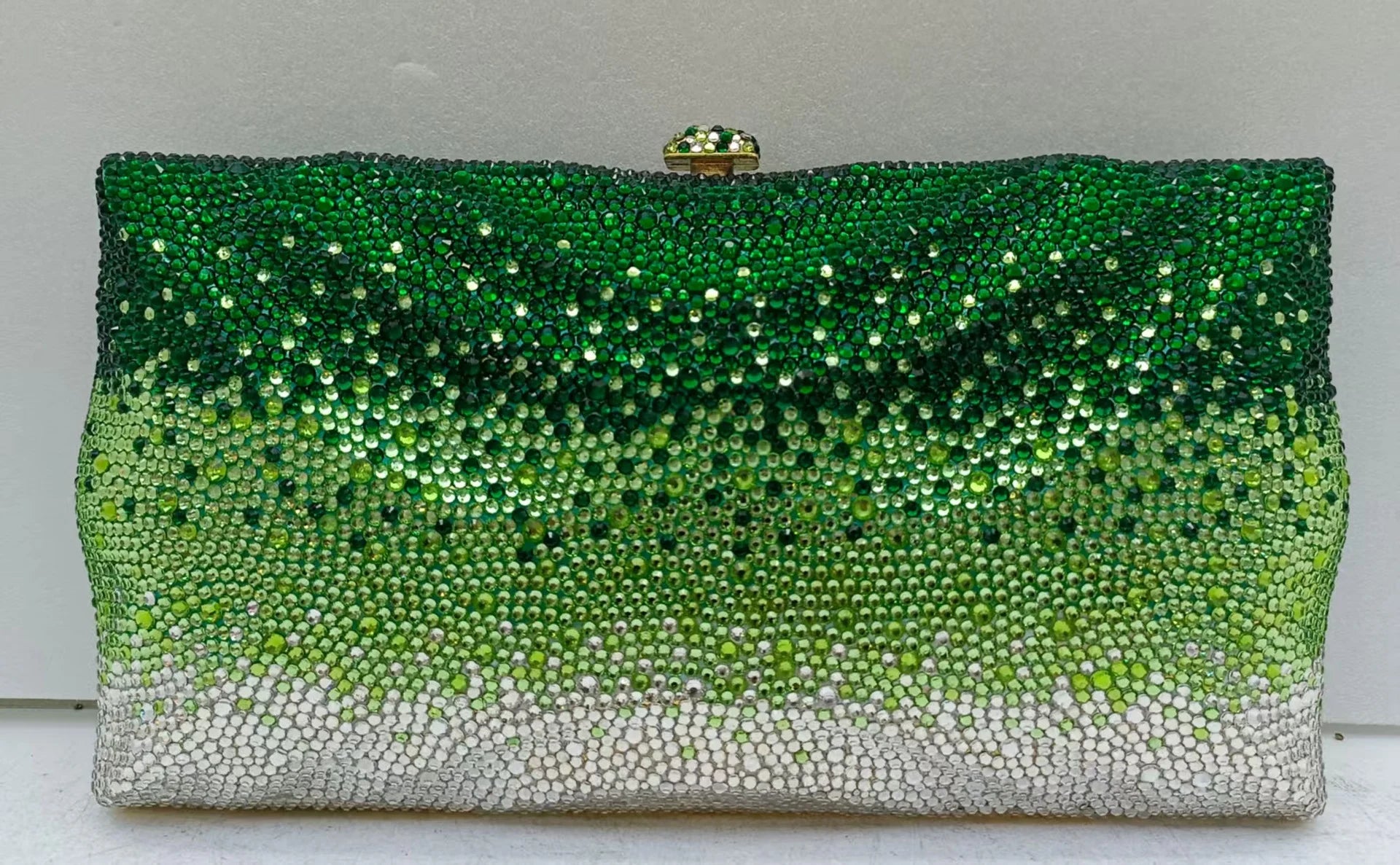 XIYUAN Lady Large Capacity Luxury Evening Bag Elegant Gold Rhinestone Handbag for Women Wedding Party Full Crystals Clutch Purse