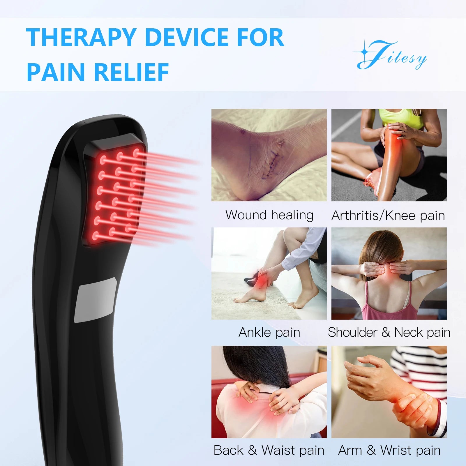 Laser Therapy Device for Pain Relief | 18-Diode Cold Laser Massager Back Massage Instrument Tidesmit
