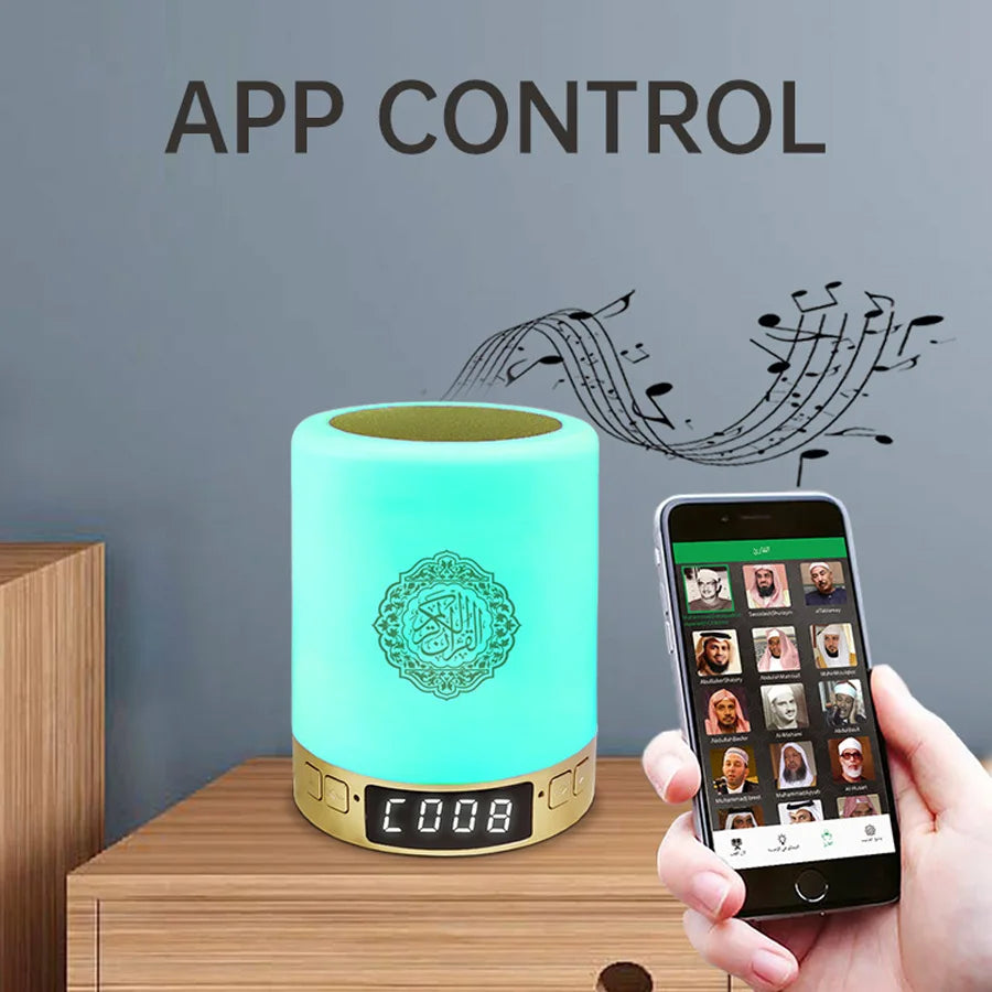 Bright Lamp Quran Islam Arab Muslim Koran Azan Wireless Bluetooth Speaker Portable Night Light Holy Ramadan Islamic Arabic Mp3