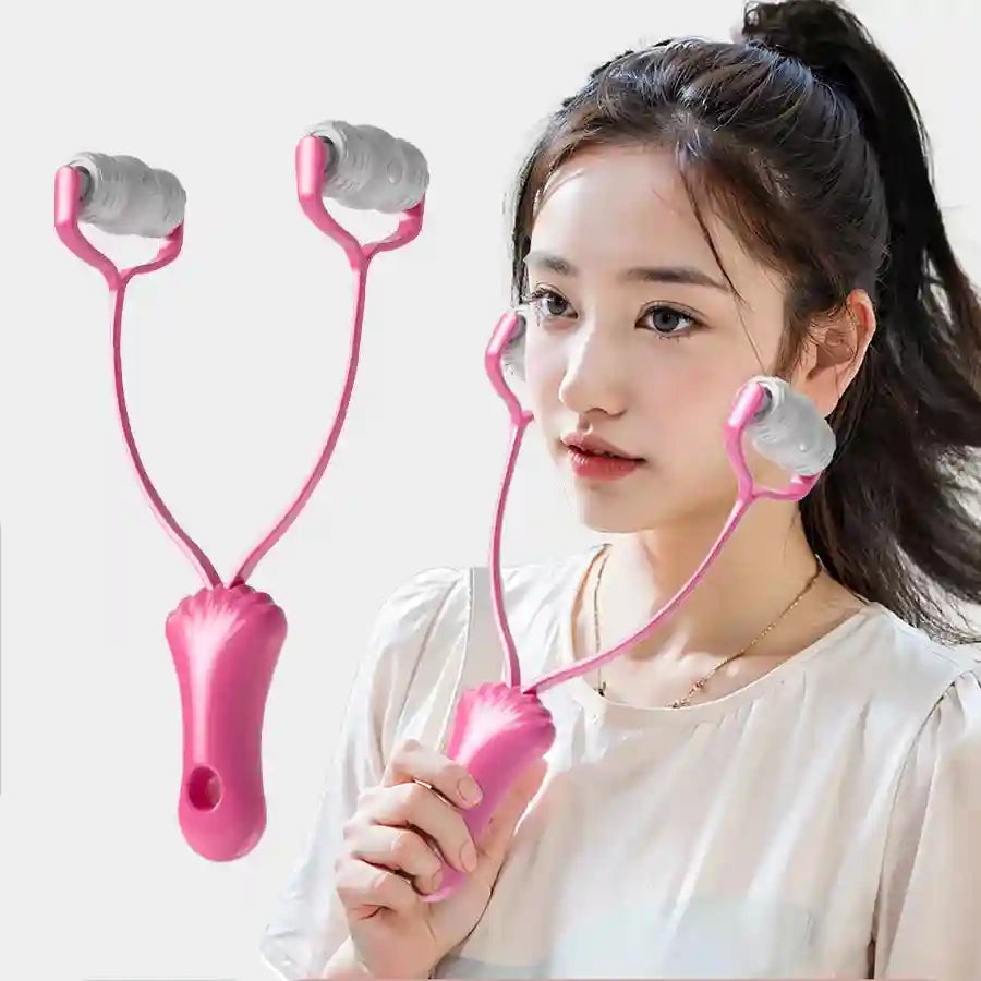 Facial Massage Roller 360 Rotating Y-Shape Lifting Tool Pink Massage Roller Tidesmit