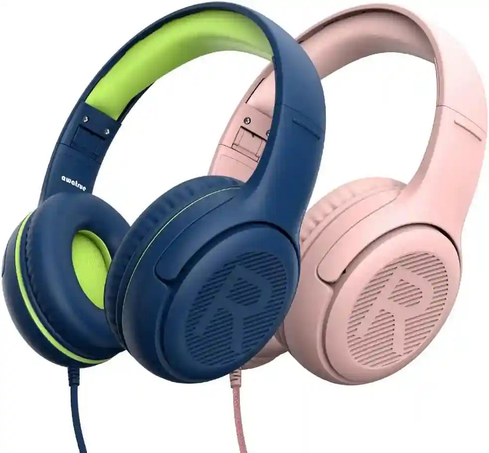 Kids Wired Headphones with Microphone - Foldable Over-Ear Tidesmit AT2-2PBP Tidesmit