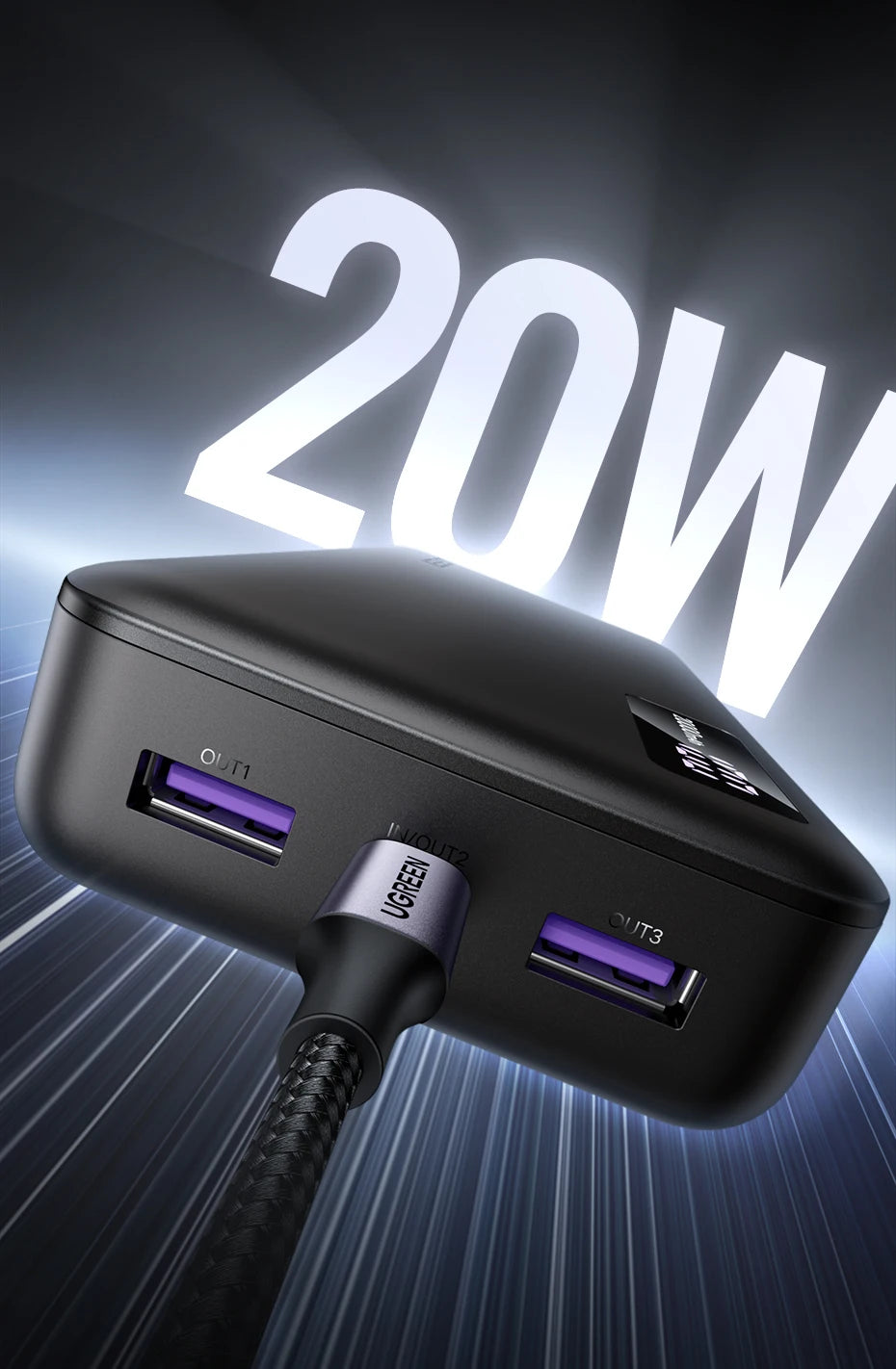 20000mAh Portable Power Bank - 20W PD Fast Charging Battery Pack Tidesmit